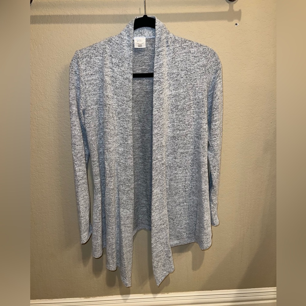 Gray flyaway cardigan